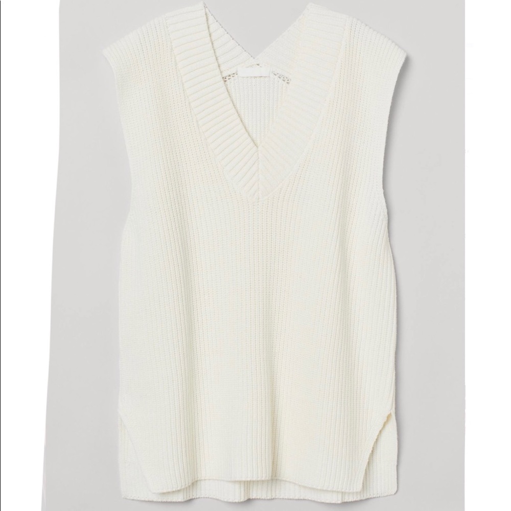 NEW WITH TAGS H&M Oversized Rib-Knit Sweater Vest